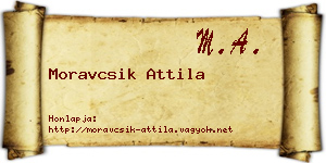 Moravcsik Attila névjegykártya
