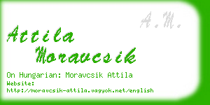 attila moravcsik business card